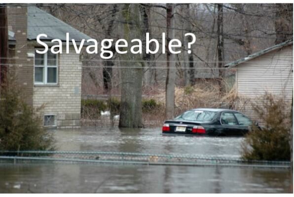 Car in flood