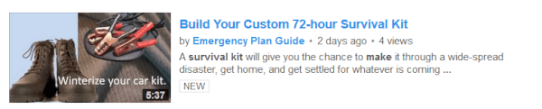 Build Your Custom 72-hour Survival Kit