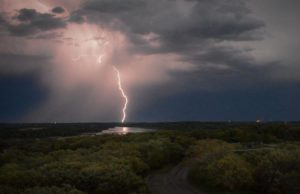 Storm with lightening