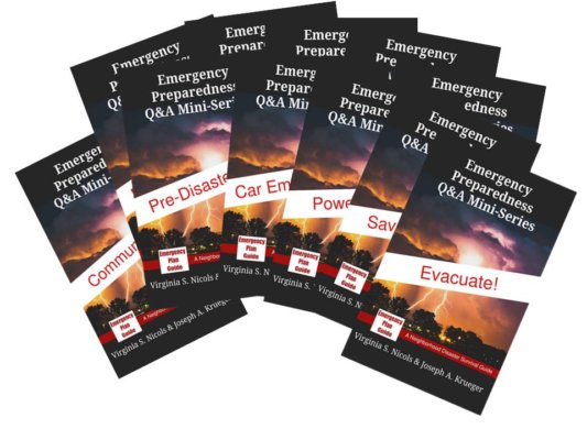 Collection of over a dozen booklets part of the Emergency Preparedness Q&A Mini-Series
