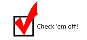 Check box for emergency lists